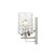Silver Metal And Pebbled Glass Wall Sconce (398658)