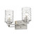 Silver Metal And Pebbled Glass Two Light Wall Sconce (398661)