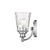 Silver Metal And Pebbled Glass Wall Light (398669)