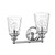 Silver Metal And Pebbled Glass Two Light Wall Light (398672)