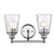 Silver Metal And Pebbled Glass Two Light Wall Light (398672)