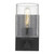 Black Metal And Textured Glass Wall Sconce (398685)