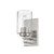 Silver Metal And Textured Glass Wall Sconce (398687)