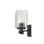 Bronze Metal And Textured Glass Two Light Wall Sconce (398689)
