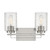 Silver Metal And Textured Glass Two Light Wall Sconce (398690)