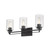 Bronze Metal And Textured Glass Three Light Wall Sconce (398692)