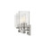 Silver Metal And Textured Glass Three Light Wall Sconce (398693)