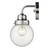 One Light Silver Wall Sconce With Round Glass Shade (398699)