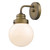 One Light Gold Wall Sconce With Round Glass Shade (398700)