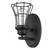 One Light Matte Black Cage Wall Sconce (398712)