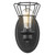 One Light Matte Black Cage Wall Sconce (398712)