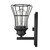 One Light Matte Black Cage Wall Sconce (398712)