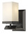 One Light Bronze Frosted Glass Wall Sconce (398724)