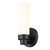 Matte Black Wall Light With Narrow Frosted Glass Shade (398753)