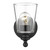 One Light Matte Black Glass Shade Wall Sconce (398757)