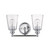 Two Light Silver Glass Shade Wall Sconce (398761)