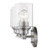 Three Light Silver Wall Light With Clear Glass Shade (398781)