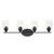 Four Light Matte Black Wall Light With Clear Glass Shade (398782)