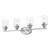 Four Light Silver Wall Light With Clear Glass Shade (398784)