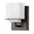 One Light Bronze White Glass Wall Sconce (398811)