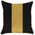 Black And Yellow Centered Strap Throw Pillow (399477)