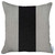 Ivory And Black Centered Strap Throw Pillow (399481)