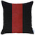 Black And Red Centered Strap Throw Pillow (399483)