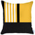 Yellow And Black Printed Geometric Throw Pillow (399493)