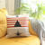 Orange And Ivory Geometric Striped Throw Pillow (399542)