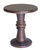 Rustic Warm Brown Turned Pedestal End Table (401390)