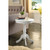 18" X 18" X 22" White Solid Wood Leg Side Table (286298)