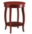 18" X 18" X 24" Red Solid Wood Leg Side Table (286289)