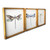 Set Of Three Dragonfly Wood Framed Canvas Wall Art (401744)