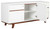 White Mid Century Mod Tv Console With Acorn Accents (404272)