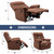Primo Brown Suede Massaging Recliner Chair (410646)