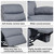 Plush Light Grey Microfiber Recliner Chair (410650)