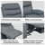 Plush Dark Grey Microfiber Recliner Chair (410654)