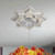 Silver Eight Pointed Star Chandelier Ceiling Medallion 24In (12020502)