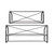 Set Of Two Farmhouse Style Wood And Metal Wall Shelves (396728)