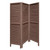 Stylish Three Panel Washed Brown Shutter Divider Screen (415074)