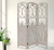 Romantic Whitewashed Scroll Three Panel Room Divider Screen (415076)