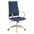 Jive Gold Stainless Steel Highback Office Chair - Gold Navy EEI-3417-GLD-NAV