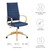 Jive Gold Stainless Steel Highback Office Chair - Gold Navy EEI-3417-GLD-NAV