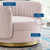 Embrace Tufted Performance Velvet Performance Velvet Swivel Chair - Gold Pink EEI-4997-GLD-PNK