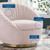 Whirr Tufted Performance Velvet Performance Velvet Swivel Chair - Gold Pink EEI-5002-GLD-PNK