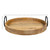 Mod Round Wooden Tray With Iron Handles (396558)