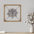 Wood Framed Gray Metal Flower Wall Decor (396769)