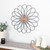 Carved Wood And Metal Flower Wall Decor (402631)