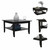 Modern Jet Black Coffee Table With Shelf (403740)