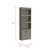 Catarina Light Gray Bookcase Cabinet (403759)
